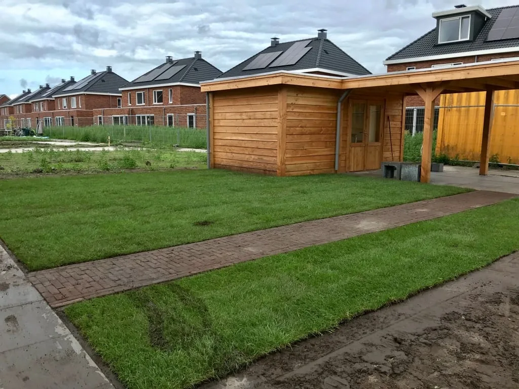 Graszoden aanleggen nieuwbouw Haren