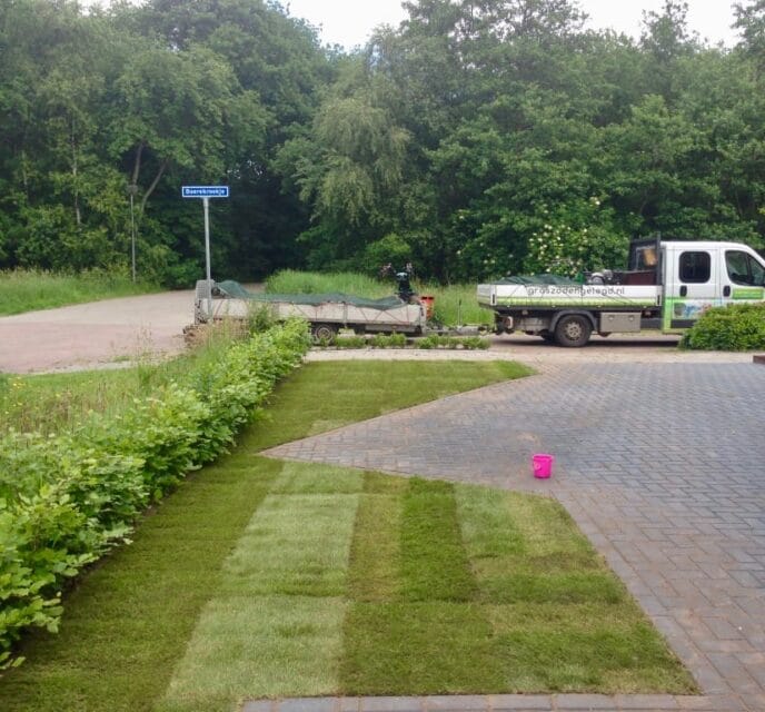 Graszoden aanleggen nieuwbouw Boornbergum