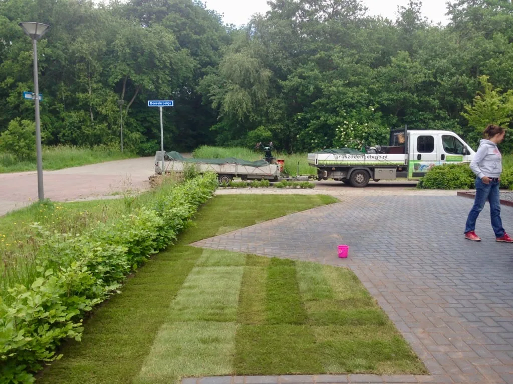 Graszoden aanleggen nieuwbouw Boornbergum