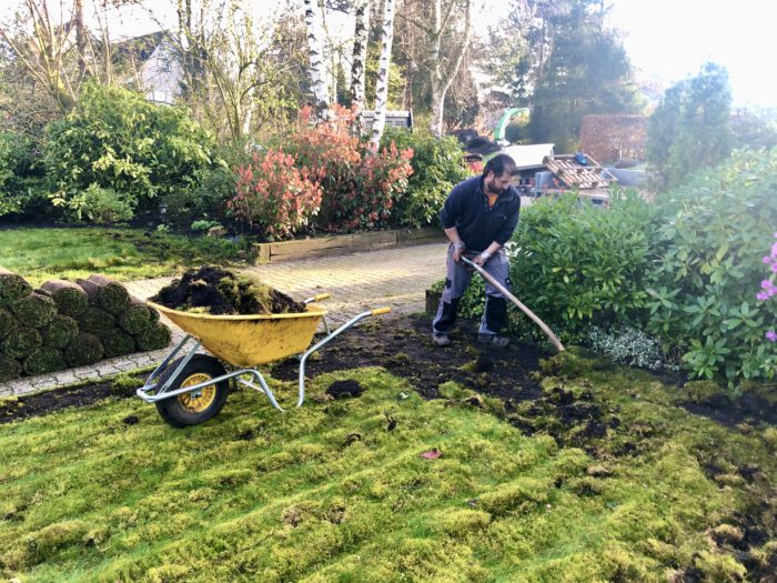 graszoden verwijderen en leggen