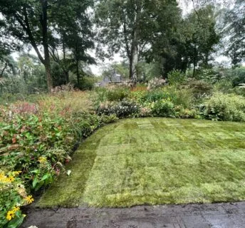 Oude graszoden verwijderen in Bilthoven (280 m²)