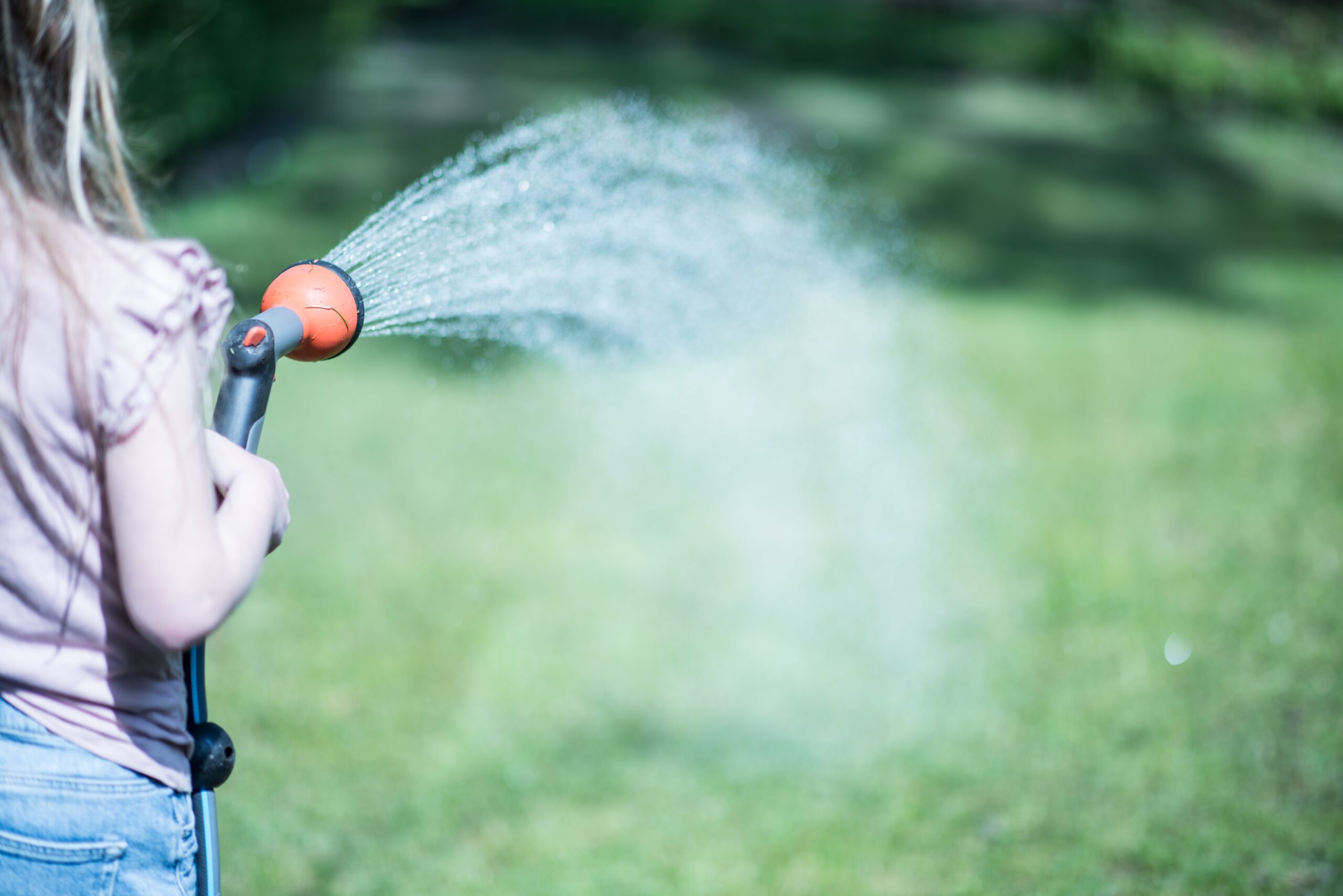 Gazon bewateren in de zomer
