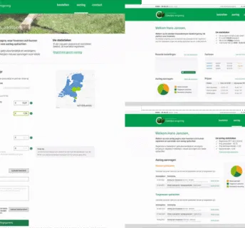 Dashboard van het hoveniersportaal van Graszodenkopen met bestellingen en statistieken